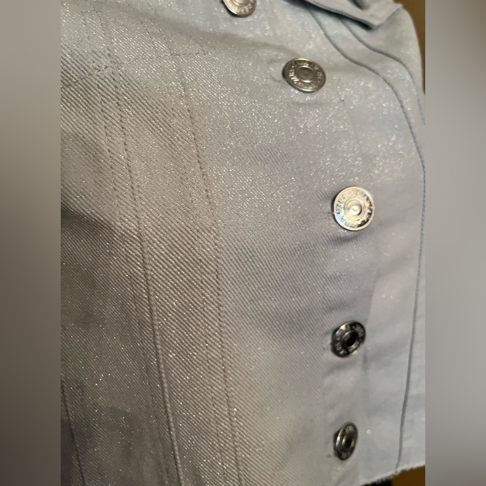 Zara Light Denim Button Up Tube Top New - Picture 7 of 12